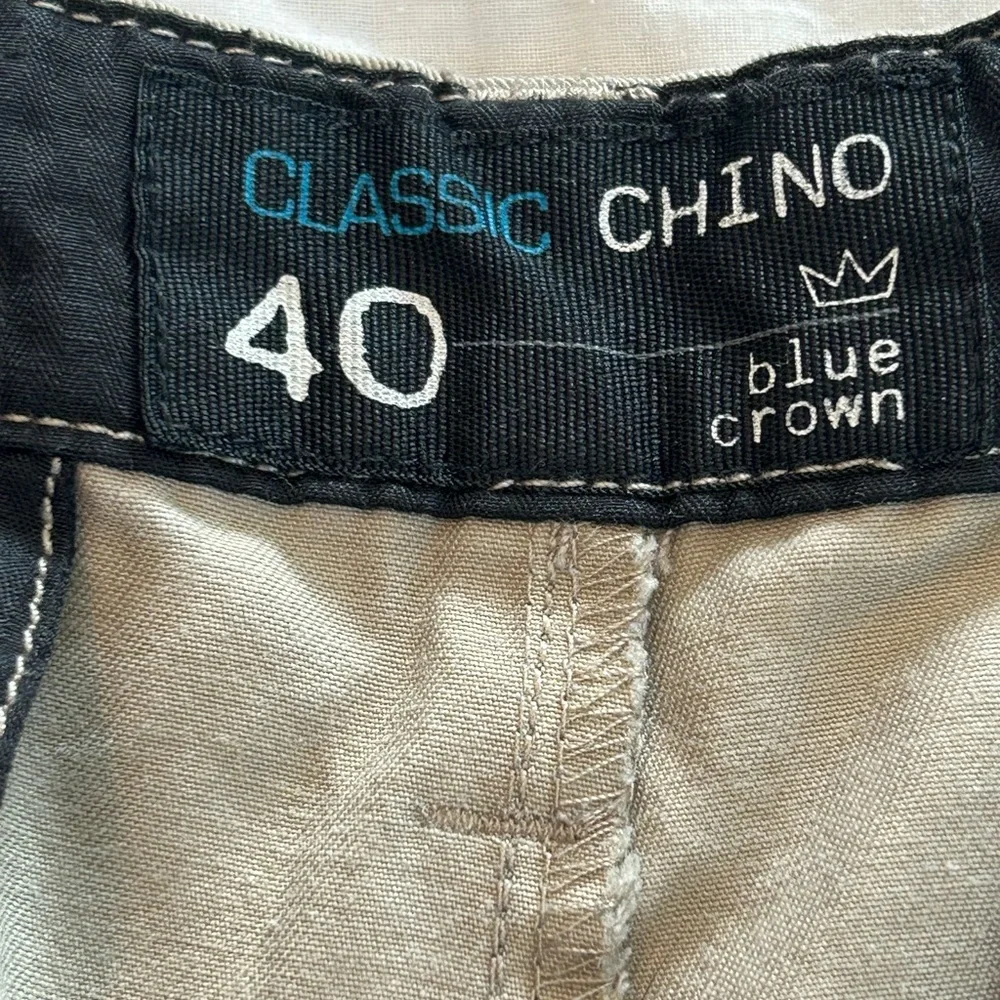 Blue Crown Men’s‎ Classic Chino Flat Front Shorts  Sz 40